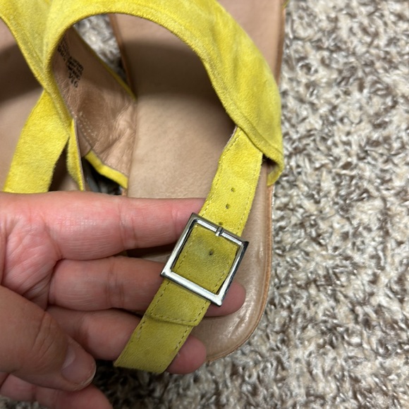 Caslon Leather Yellow Sandals - Picture 3 of 7